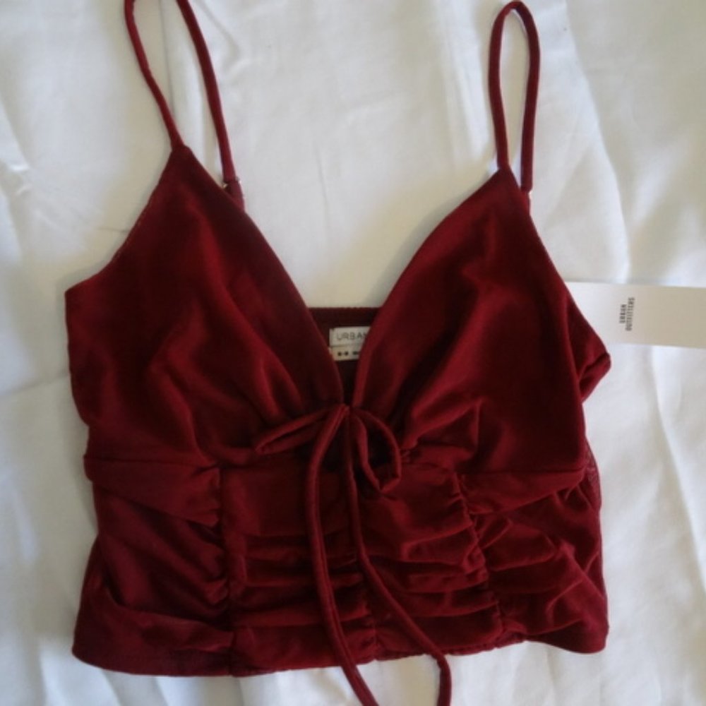 Burgundy Urban Outfitters Crop Top